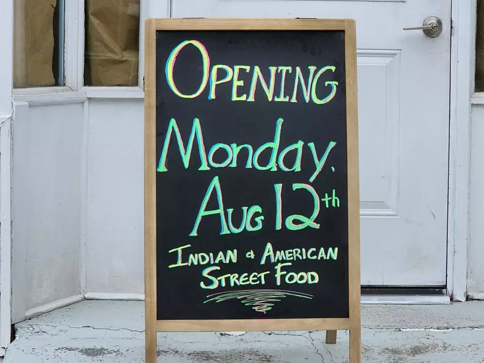 A sign in front of the future Spice of India restaurant announces the planned opening of the business. (Photo: Bob Joseph/WNBF News)