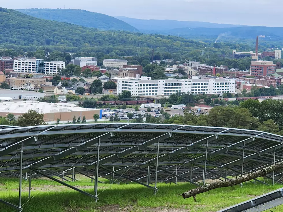 A section of a solar farm being built next to Glenwood Cemetery in the town of Dickinson. (Photo: Bob Joseph/WNBF News)