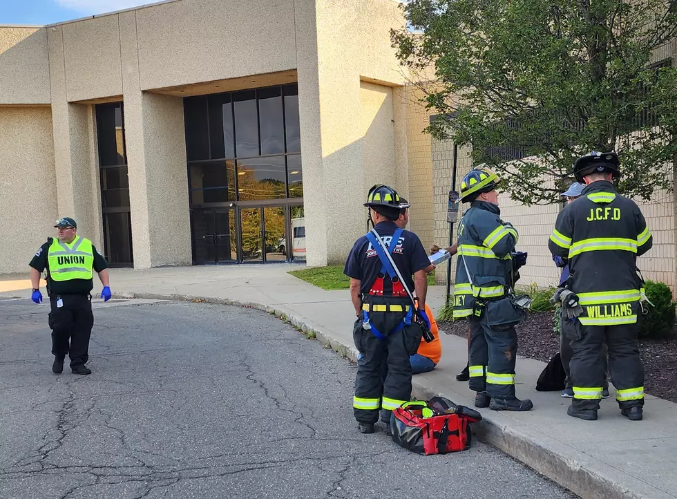 Johnson City firefighters and the Union Volunteer Emergency Squad were sent to the Oakdale Commons after a bus crash on September 6, 2024. Photo: Bob Joseph/WNBF News