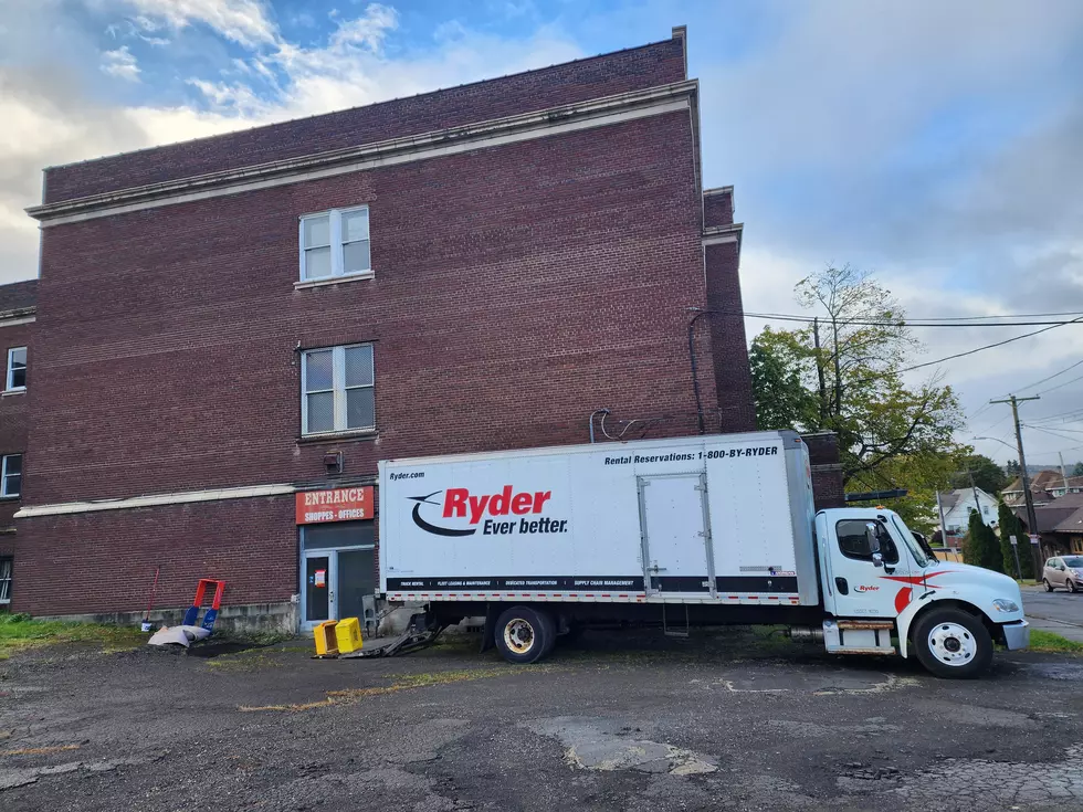 A rental truck was parked outside the NY-Penn Trade Center on October 16, 2024. (Photo: Bob Joseph/WNBF News)