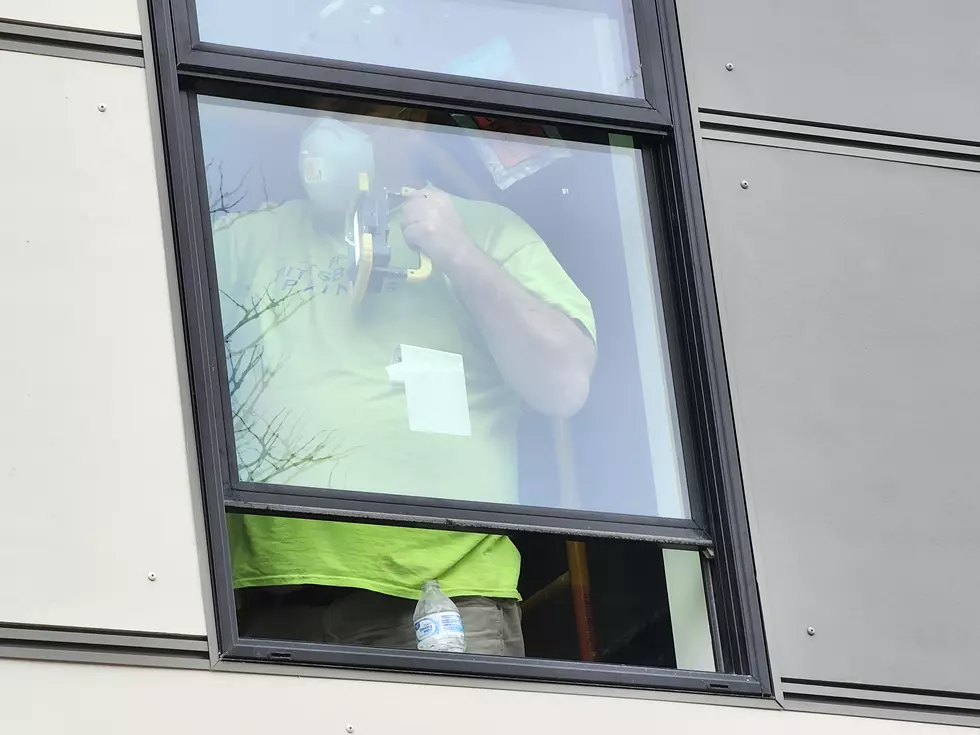 A worker inside the newly-built addition on December 18, 2024. (Photo: Bob Joseph/WNBF News)