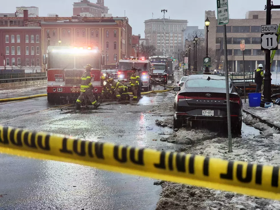 Binghamton firefighters on Main Street on February 13, 2025. (Photo: Bob Joseph/WNBF News)