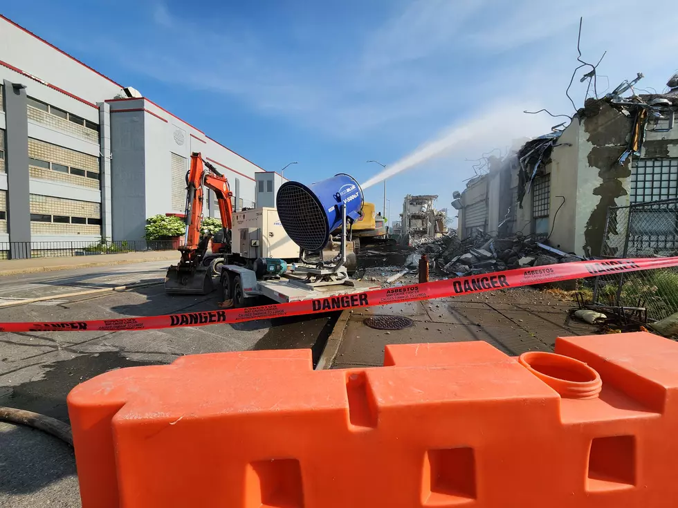 Former IBM buildings on the west side of McKinley Avenue remain in use as demolition of unused structures to the east nears completion. Photo: Bob Joseph/WNBF News