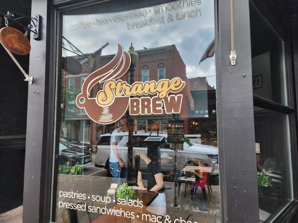The entrance to Strange Brew in downtown Binghamton on June 26, 2025. (Photo: Bob Joseph/WNBF News)