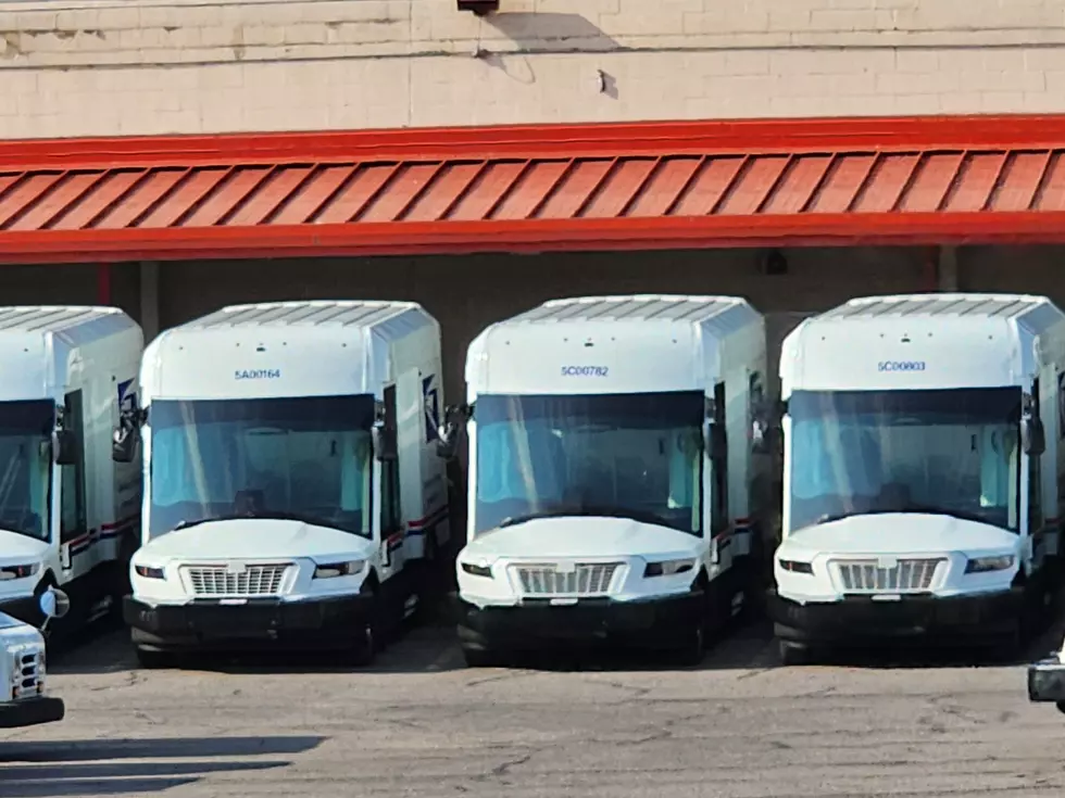 Next Generation Delivery Vehicles parked near the post office in downtown Binghamton. (Photo: Bob Joseph/WNBF News)