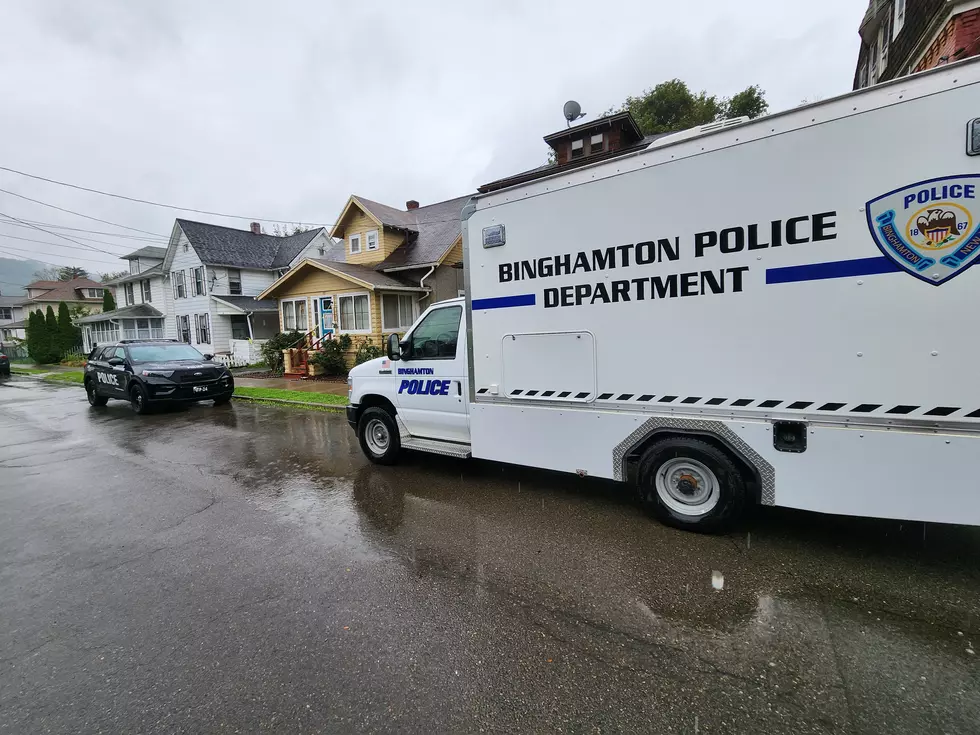 A police department evidence vehicle was parked on Amsbry Street on July 31, 2025. (Photo: Bob Joseph/WNBF News)