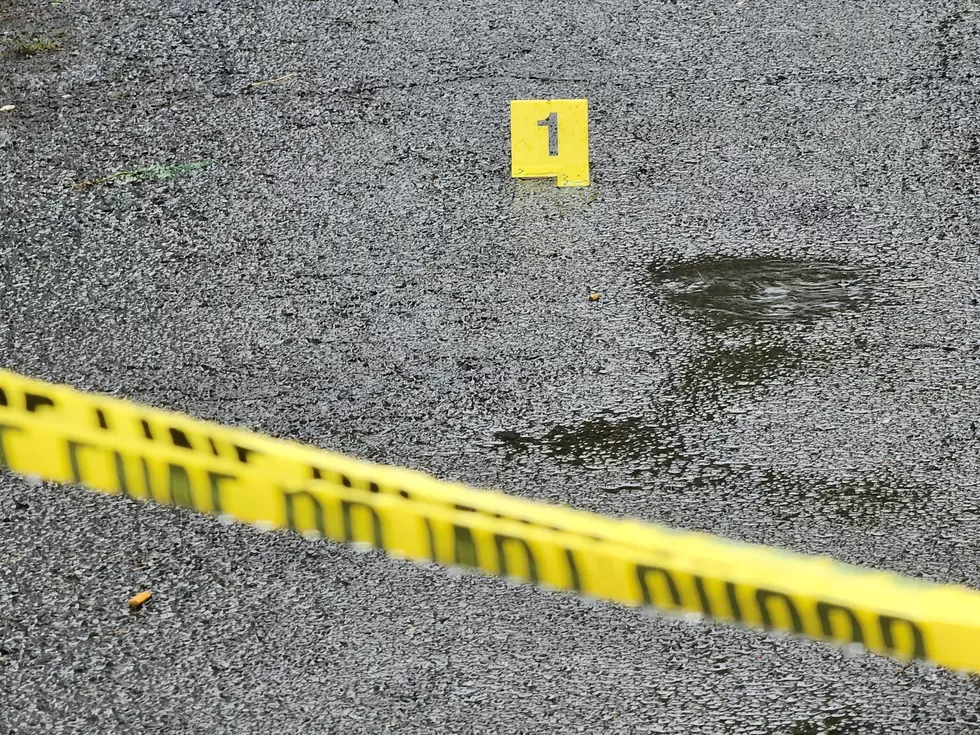 A police evidence marker was placed in the driveway of 10 Amsbry Street on July 31, 2025. (Photo: Bob Joseph/WNBF News)