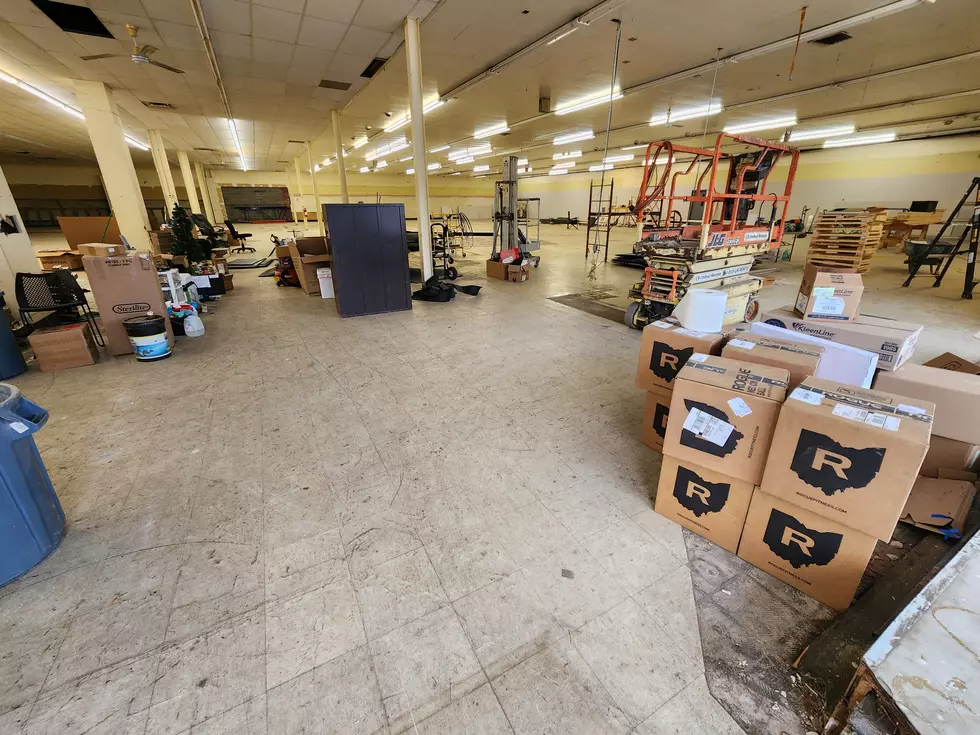 The lights were back on inside the former Vestal American Freight Furniture store on July 10, 2025. Photo: Bob Joseph/WNBF News