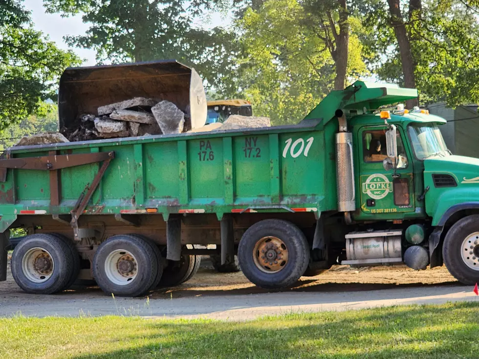 A truck operated by F.S. Lopke Incorporated at the Riverside Gardens construction site on August 13, 2025. (Photo: Bob Joseph/WNBF News)