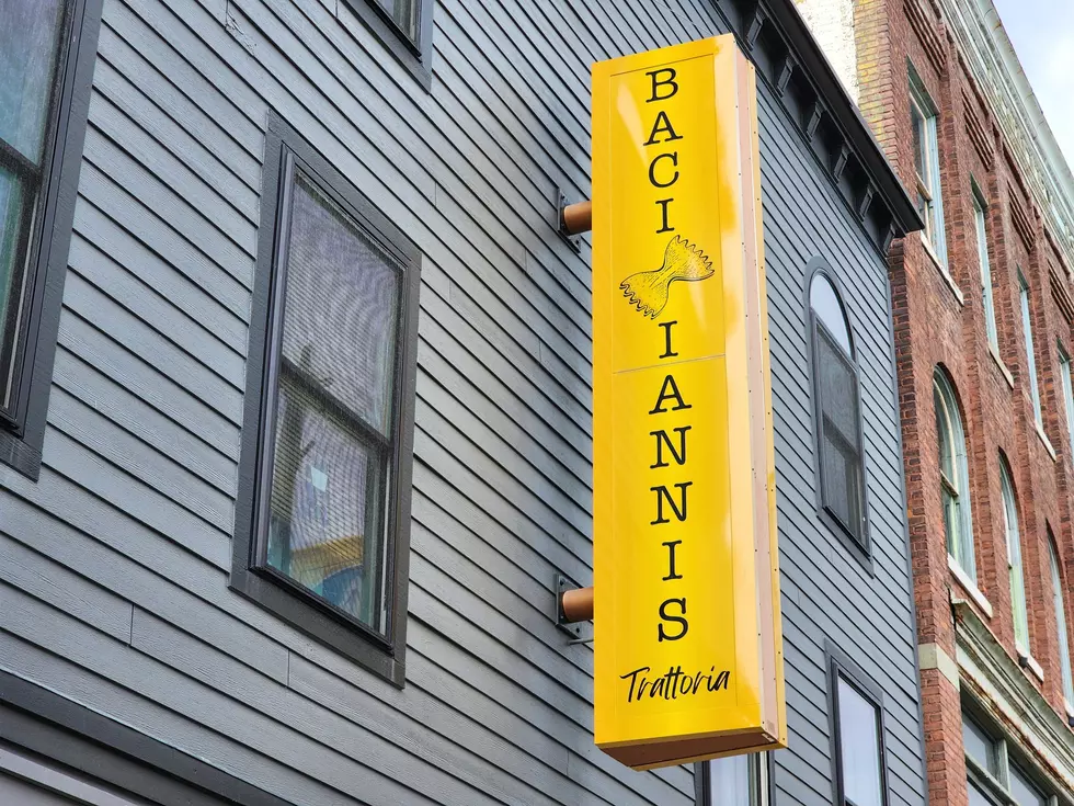 The new sign at the future Baci & Ianni's Trattoria at 201 State Street in downtown Binghamton. (Photo: Bob Joseph/WNBF News)