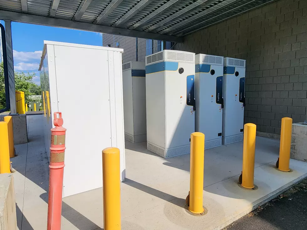 Broome County's new battery electric buses will use these Heliox Flex Chargers. (Photo: Bob Joseph/WNBF News)
