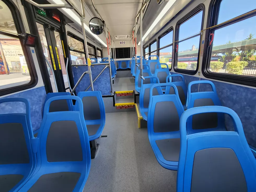 The new electric buses have 37 seats and room for two passengers using wheelchairs. (Photo: Bob Joseph/WNBF News)