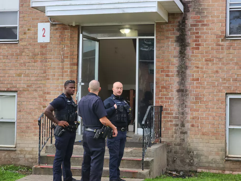 FLASHBACK: Binghamton police officers at the Town and Country complex after a man was fatally shot while watching television in his apartment on September 30, 2024. (Photo: Bob Joseph/WNBF News)