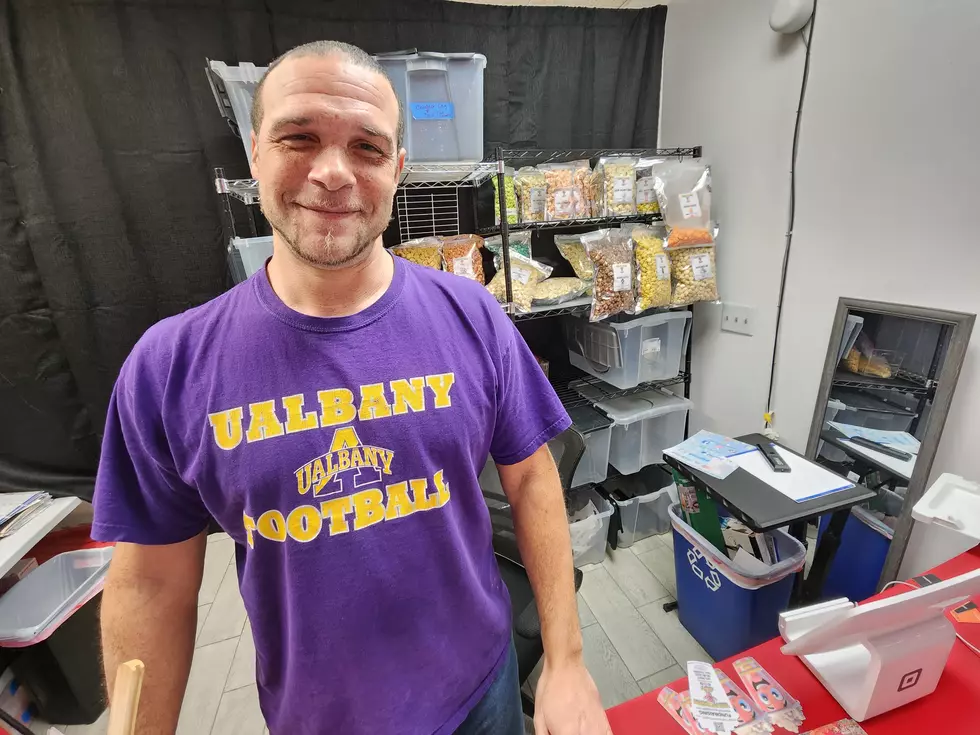 Dustin Wilson behind the counter of his new Endicott shop on December 18, 2025. (Photo: Bob Joseph/WNBF News)
