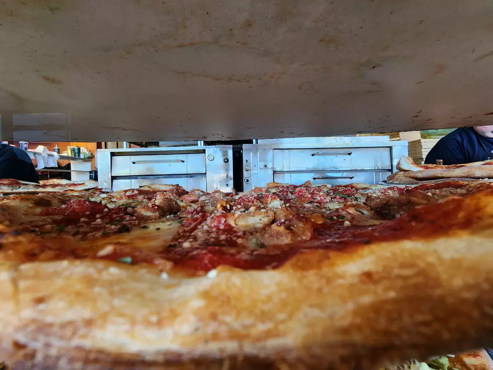 A pizza fresh from the oven at New York Pizzeria on January 22, 2026. (Photo: Bob Joseph/WNBF News)