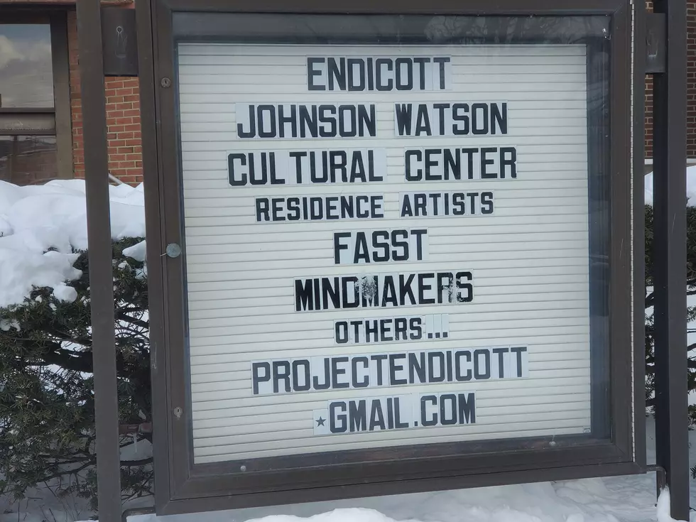 A sign in front of the former First United Methodist Church in Endicott on January 29, 2026. (Photo: Bob Joseph/WNBF News)
