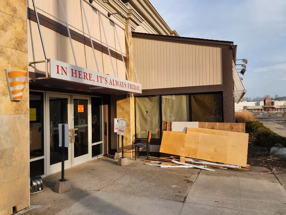 The entrance to the closed TGI Friday at the Town Square Mall in Vestal on March 11, 2026. (Photo: Bob Joseph/WNBF News)