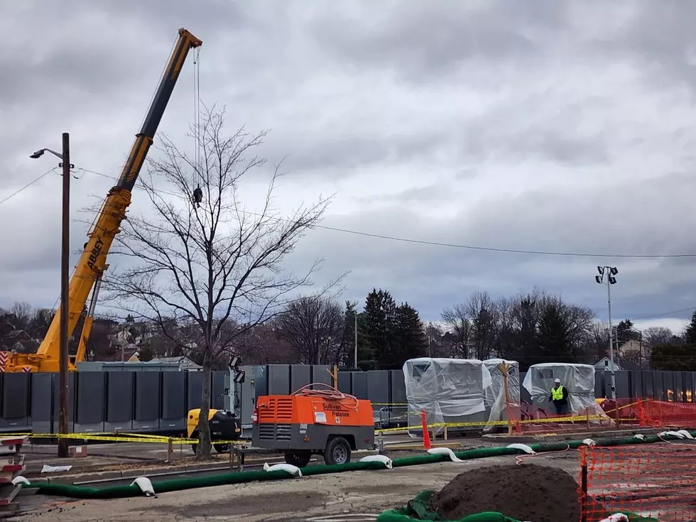 Construction operations at the Huron Campus near Clark Street in Endicott on March 12, 2026. (Photo: Bob Joseph/WNBF News)