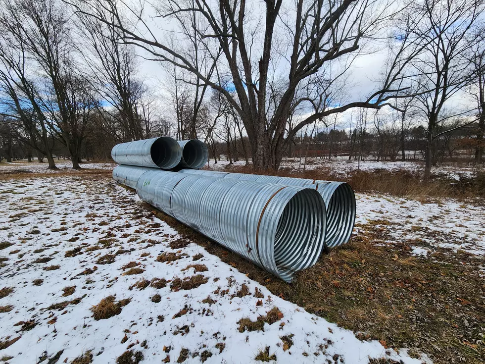 Drainage pipes at the proposed