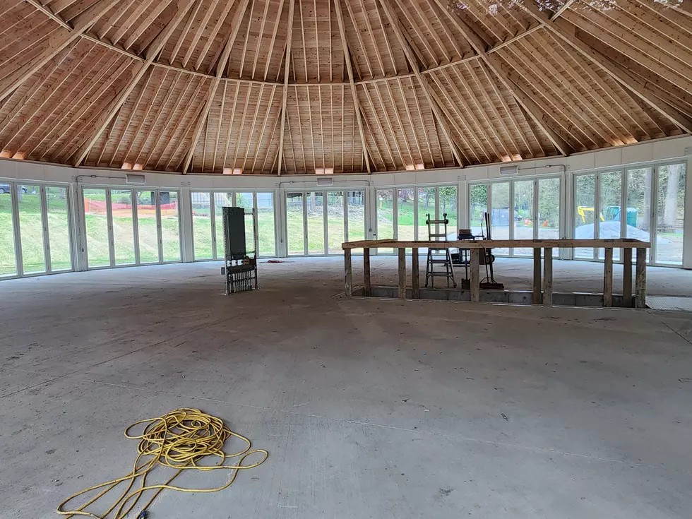 A glimpse inside the new carousel enclosure at Ross Park on May 8, 2026. (Photo: Bob Joseph/WNBF News)