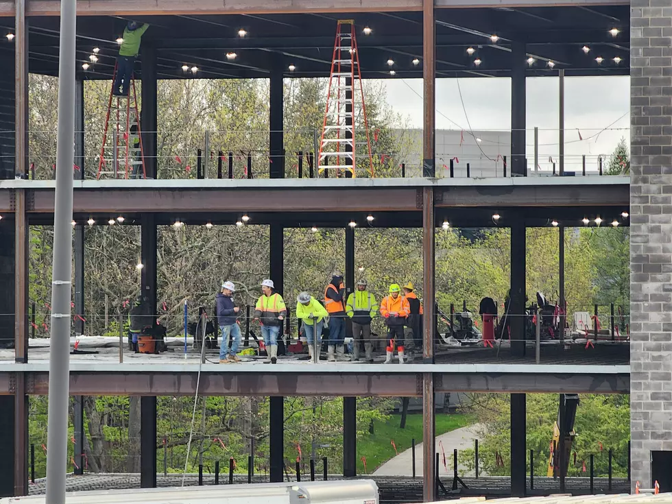 Construction workers were busy at Binghamton University's main campus on May 14, 2026. (Photo: Bob Joseph/WNBF News)