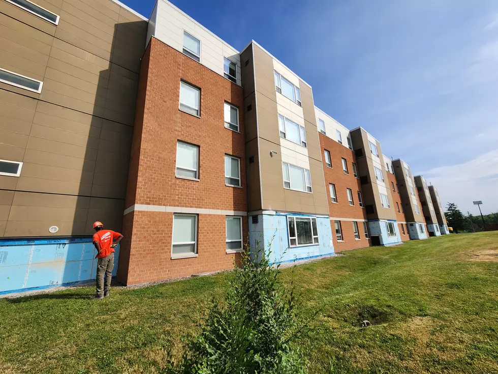 A worker at the SUNY Broome Student Village complex on June 1, 2026. (Photo: Bob Joseph/WNBF News)