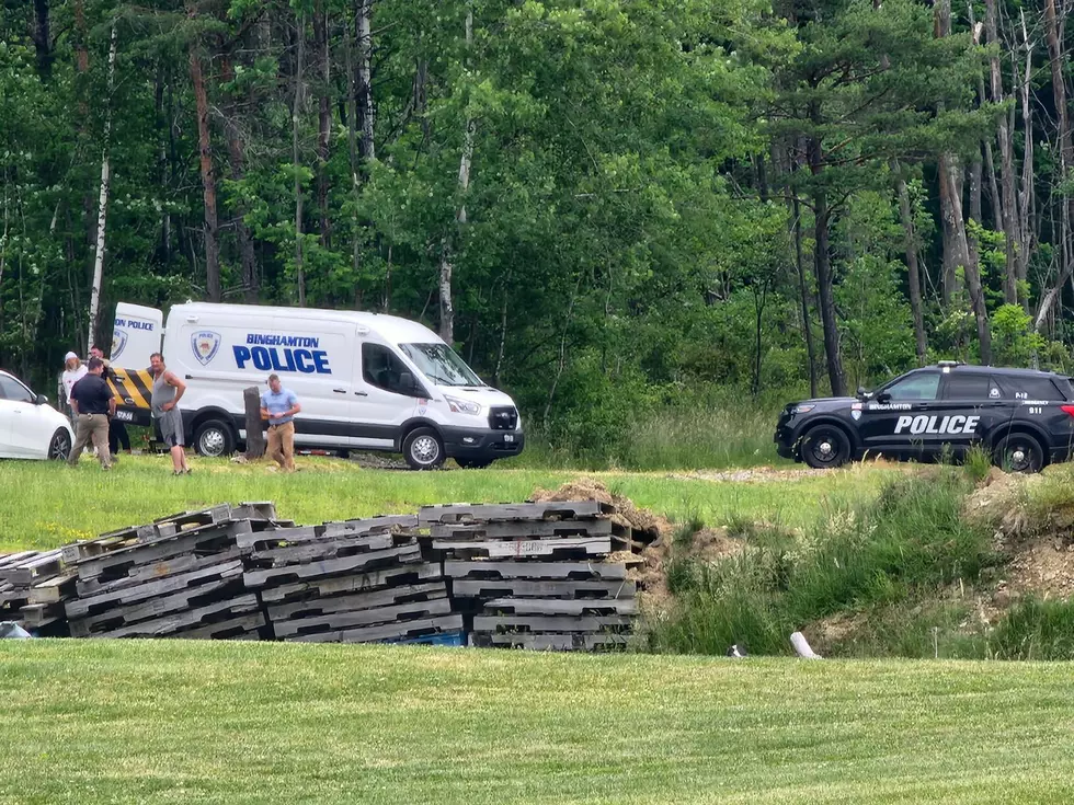 Binghamton police officers converged on an area off Park Avenue where a shooting suspect was discovered on June 14, 2026. (Photo: Bob Joseph/WNBF News)