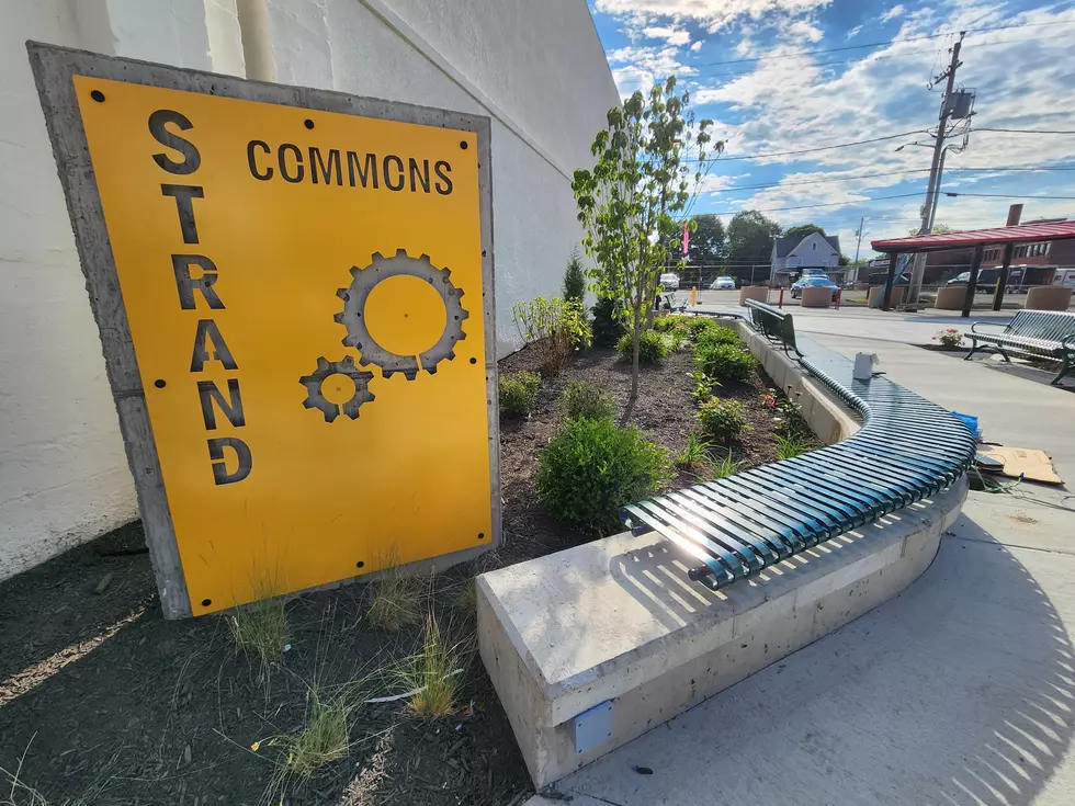A sign at the soon-to-open Strand Commons at 123 Washington Avenue Photo: Bob Joseph/WNBF News