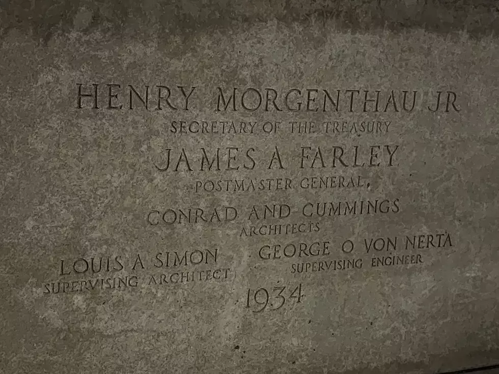 The cornerstone of the Binghamton Federal Building. (Photo: Bob Joseph/WNBF News)