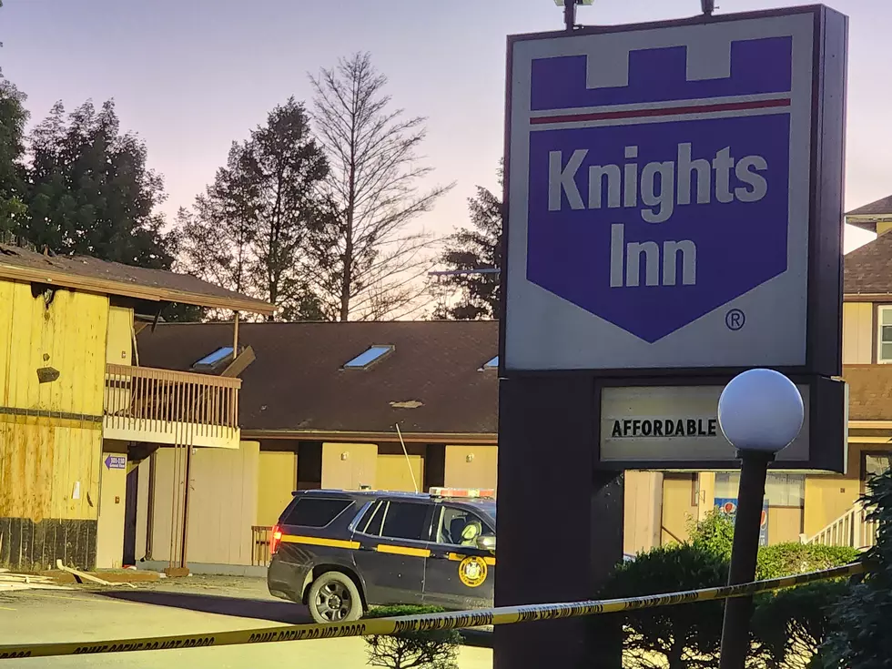 A state police vehicle at the Knights Inn Endwell on June 24, 2026. (Photo: Bob Joseph/WNBF News)