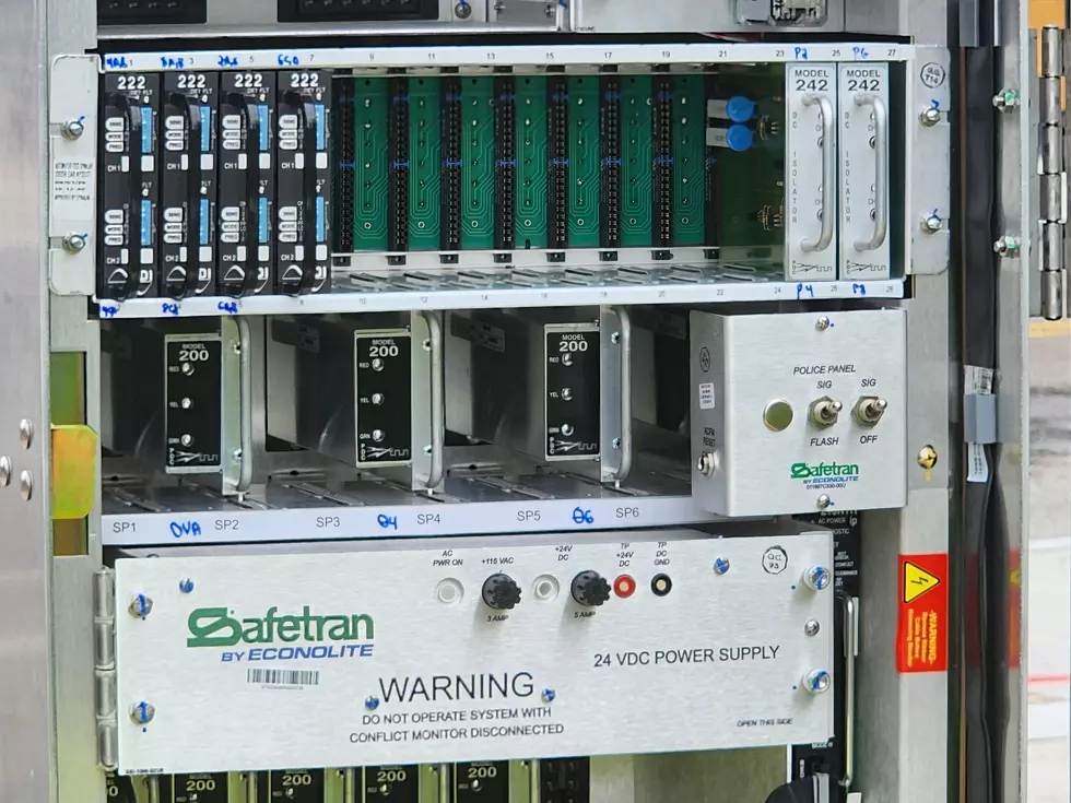 A new traffic signal control system installed at Henry and Water streets on August 4, 2026. (Photo: Bob Joseph/WNBF News)