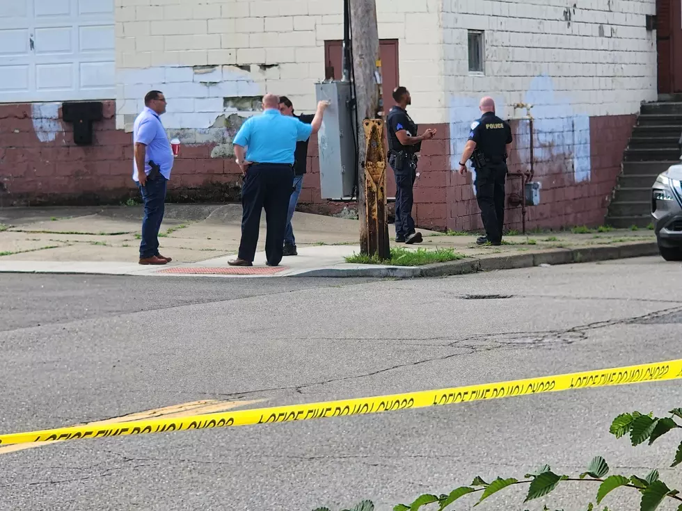 Binghamton Police Chief John Ryan conferred with investigators at the shooting scene on August 8, 2026. (Photo: Bob Joseph/WNBF News)
