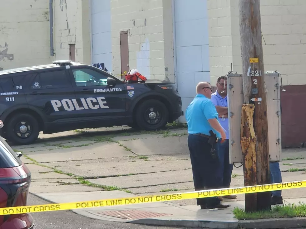 Binghamton police secured the scene of the shooting near 4 Montgomery Street on August 8, 2026. (Photo: Bob Joseph/WNBF News)