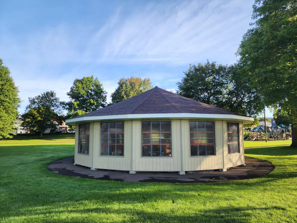 The carousel enclosure at the West Endicott Park was empty on September 21, 2026. (Photo: Bob Joseph/WNBF News)
