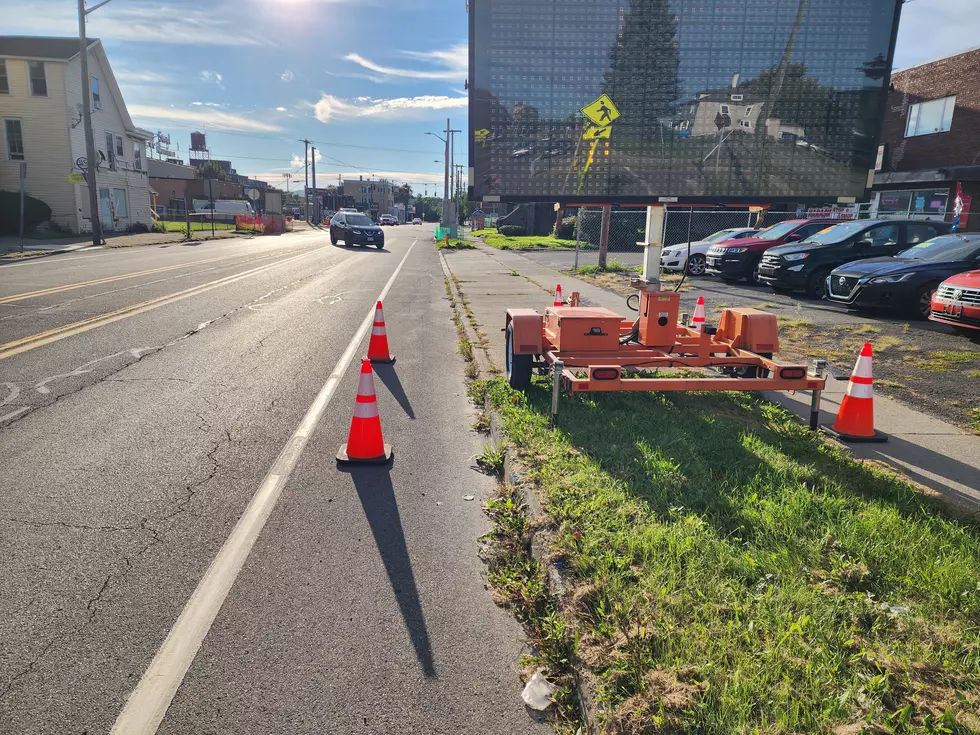 Electronic display signs will alert drivers to an upcoming detour on Main Street in Johnson City. (Photo: Bob Joseph/WNBF News)