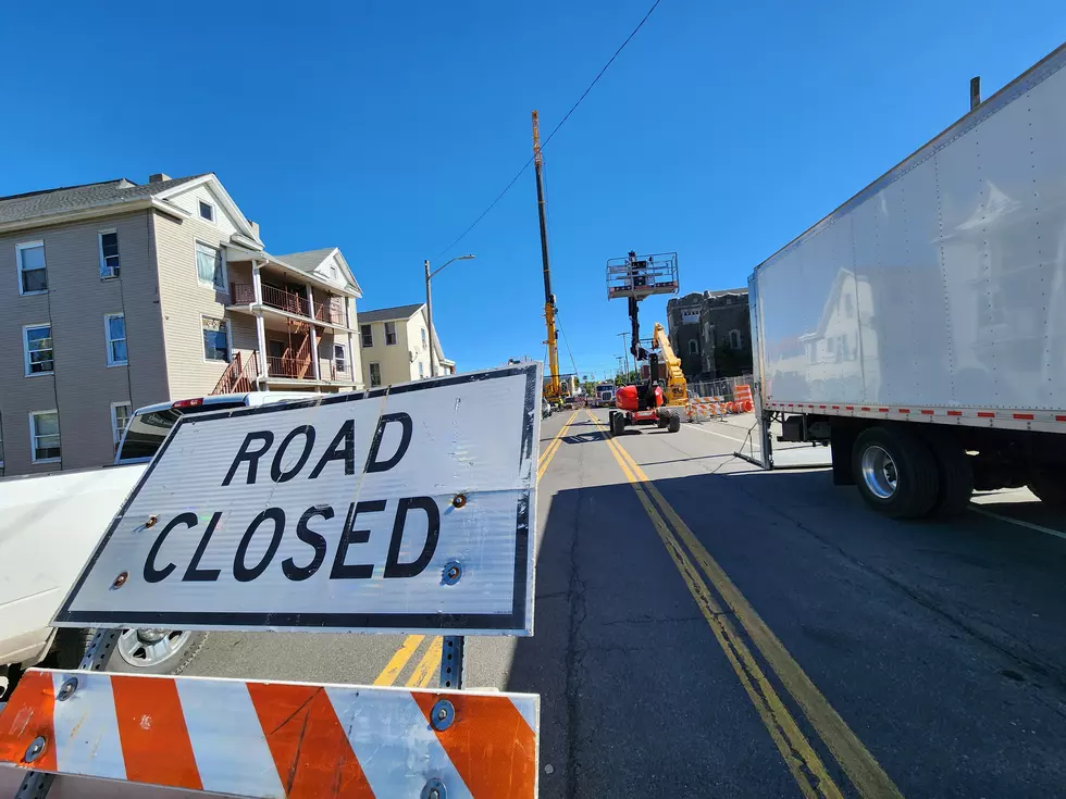 Traffic was being detoured off Main Street near the Square Deal Arch work site on October 6, 2026. (Photo: Bob Joseph/WNBF News)