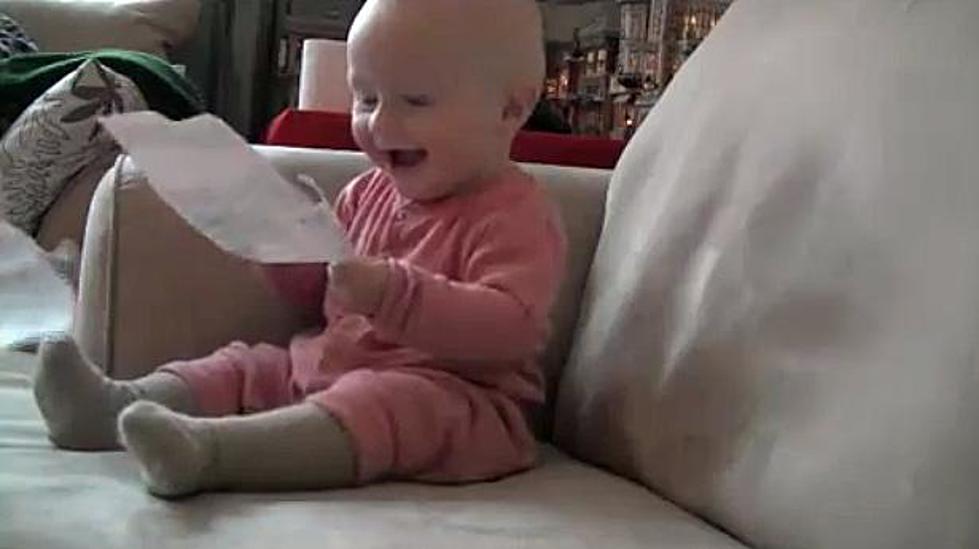 Baby Laughing At Ripping Paper Goes Viral [Video]