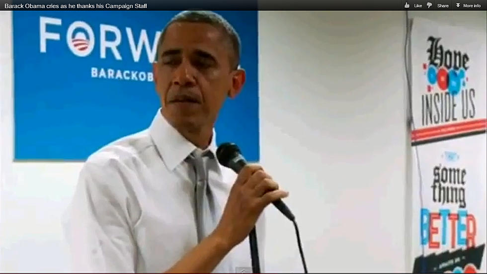 President Obama Cries While Thanking His Team [Video]