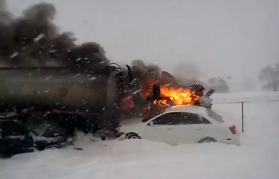 Semi Trailer Catches Fire & Pile-Up Closes I-25 for Hours [Video]