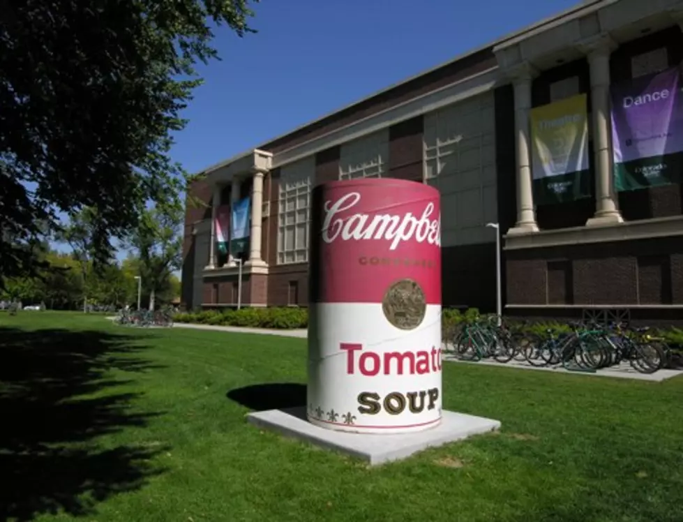 Andy Warhol Tomato Soup Can Statue Returns To CSU Campus