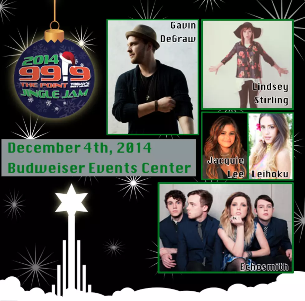 Gavin DeGraw, Lindsey Stirling, and Echosmith Coming to Jingle Jam 2014 at the Budweiser Events Center on December 4 [VIDEO &#038; POLL]