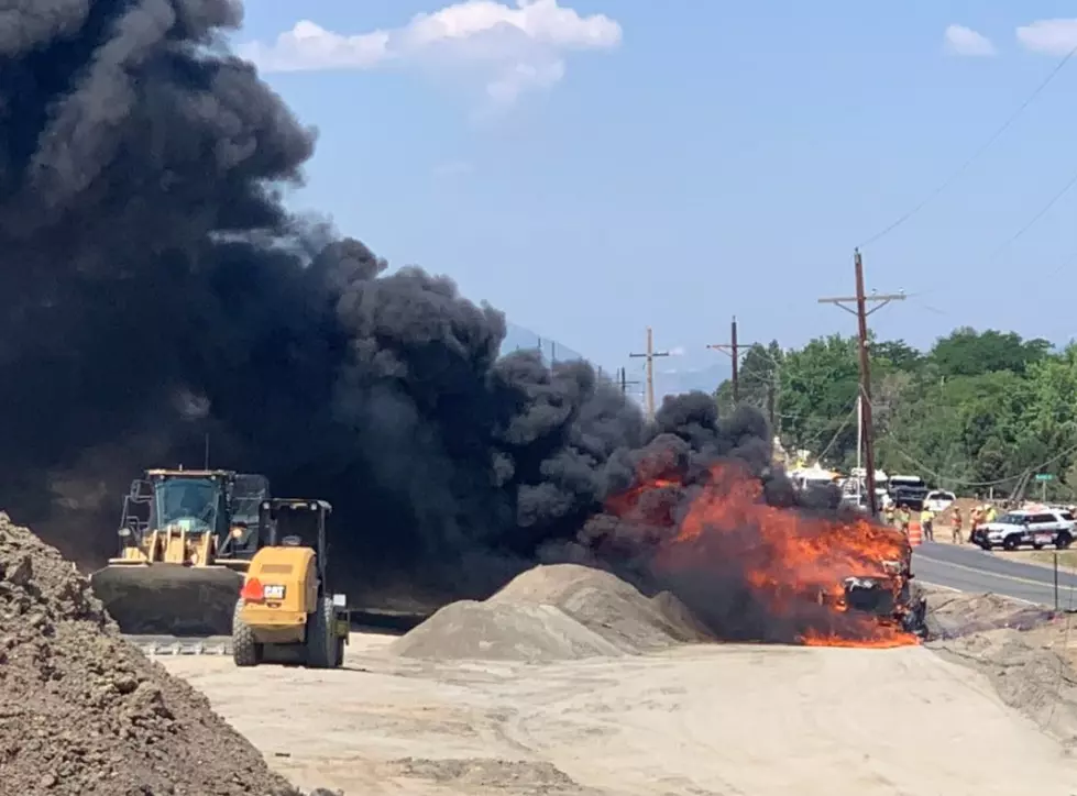 Broomfield Power Lines Catch Fire After Semi Truck Crash