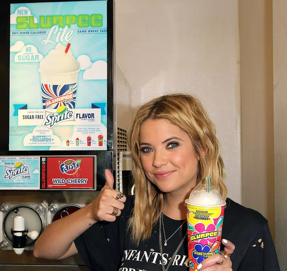 Actress Ashley Benson Of ABC's Hit TV Show "Pretty Little Liars" Takes Ceremonial First Slurpee Sip Of Summer To Celebrate 7-Eleven's #Awesummer Summer Slurpee Days