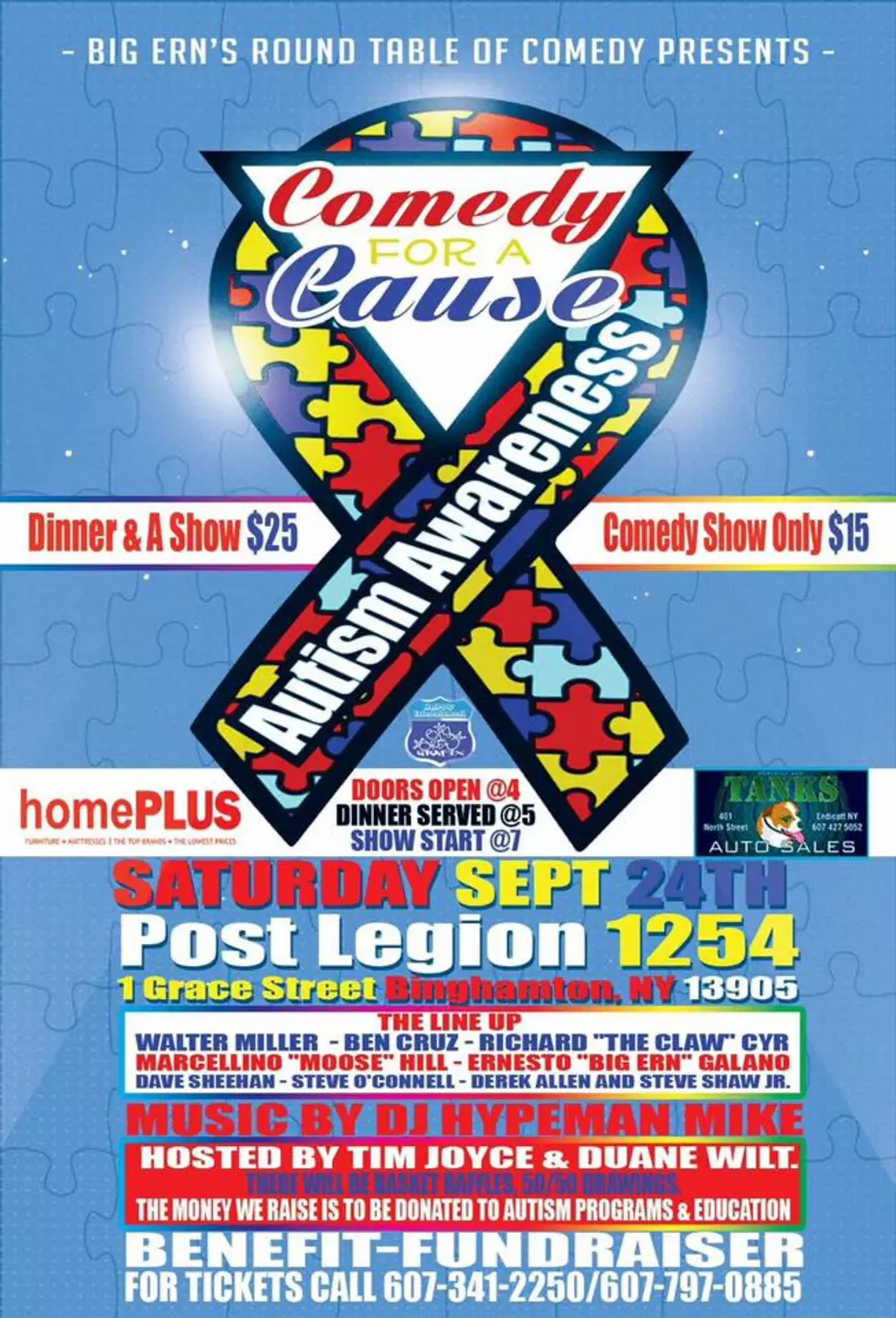 Comedy Show Saturday To Benefit Autism Awareness!