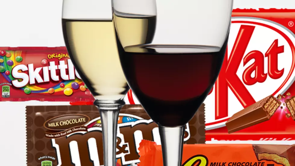 Wine + Halloween Candy!!