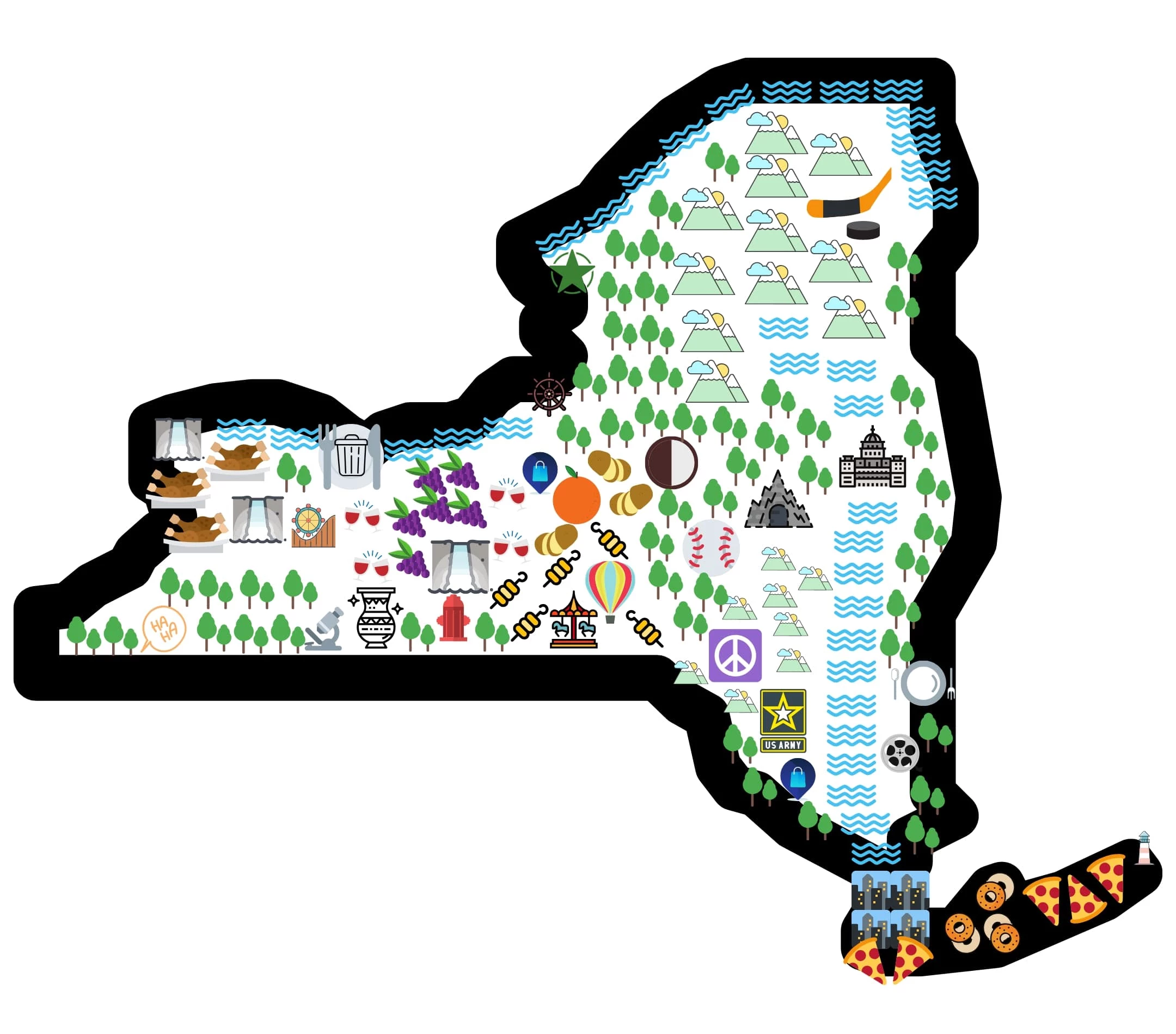 The Emoji Map of New York State