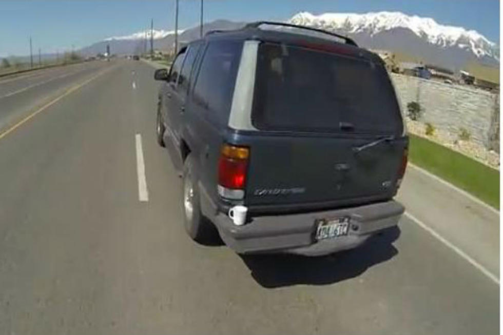 Motorcyclist Saves Cup of Coffee from Bumper [VIDEO]