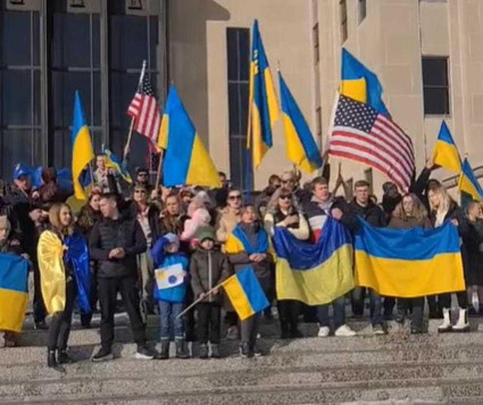 Waving Their Flag 5,251 Miles Away From A Tense Ukraine