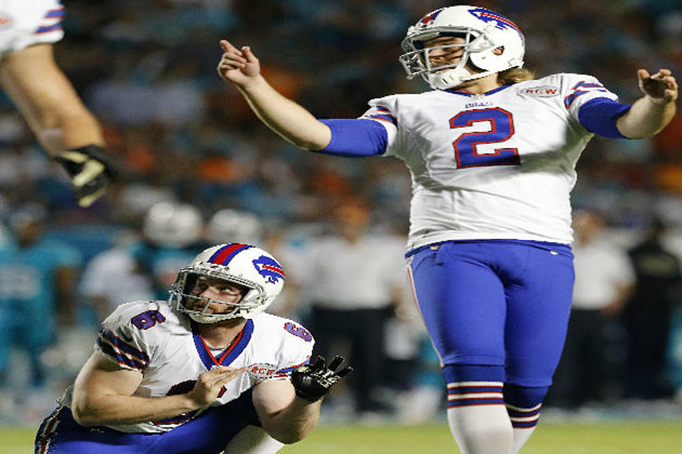 Buffalo Bills Kicker Hits His self in the Head with His Own Helmet  [VIDEO]