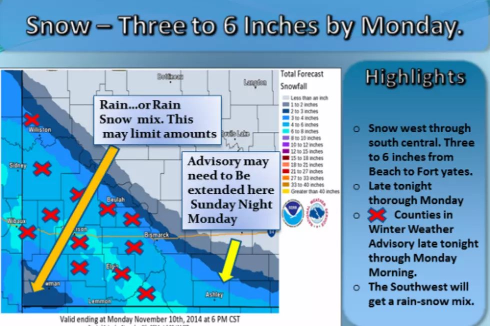 Update From NWS On The Winter Weather Moving Into Bismarck